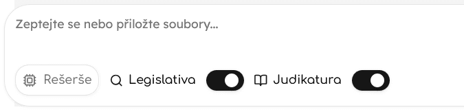 Inteligentní vyhledávání v judikatuře interface